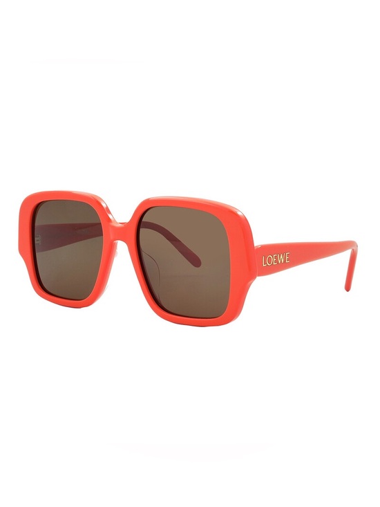 Loewe Accessories - New Loewe LW40134U 42E Orange Square-Frame Sunglasses Brown Lenses Authentic